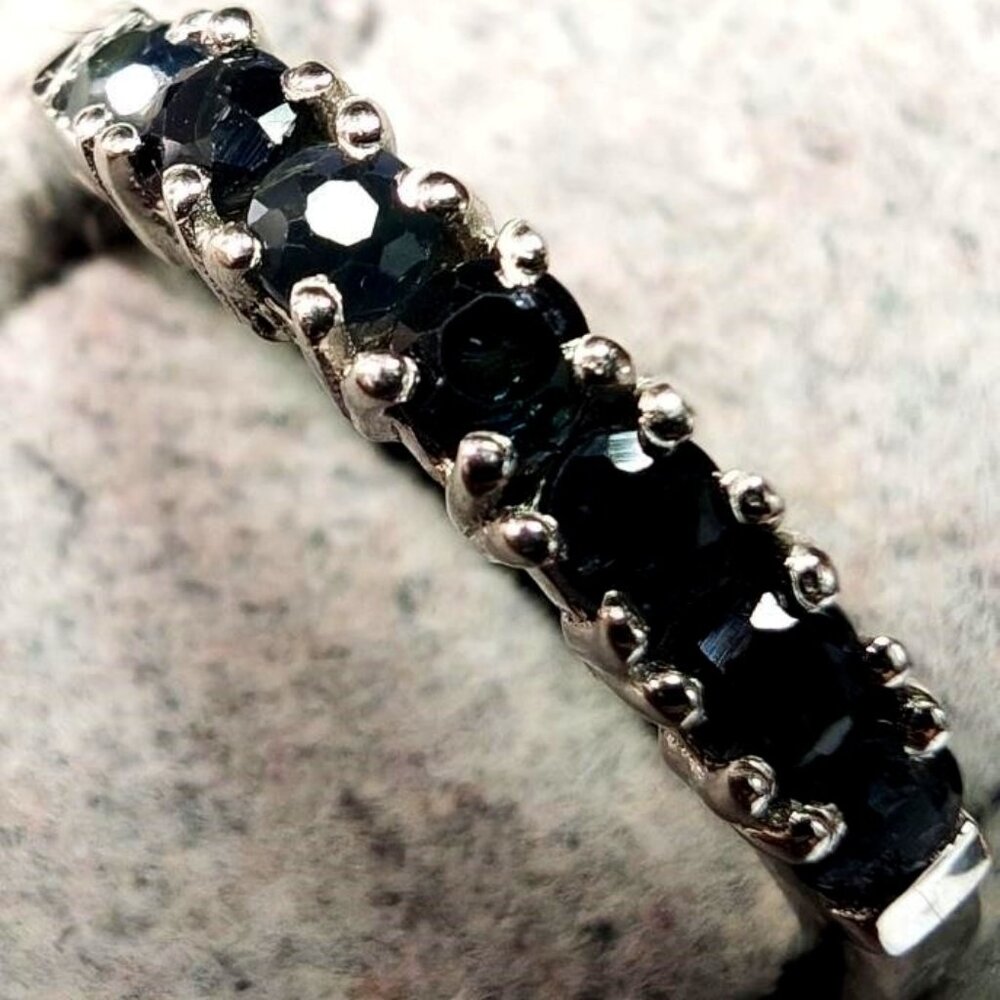 Silver Sapphire 0.5Ct Ring